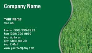 Tree and lawn services business card. Grass Business Cards
