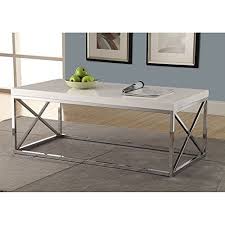 Monarch Metal Cocktail Table Glossy White Chrome Monarch Http Www Amazon Com Dp B00fhxh5lc Ref Cm Sw R Pi Cheap Coffee Table Coffee Table Living Room Table