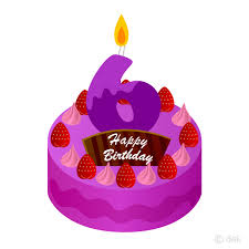 Tiramisu cake with chocolate decoration on a plate. 6 Years Old Candle Birthday Cake Clipart Free Png Image Illustoon