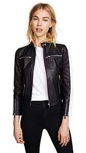 The Mighty Company Lucca Jacket Striped Leather Jacket Leather Jacket Leather Jackets Women