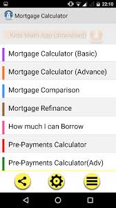 Mortgage calculator calculate monthly payment amount base on price, down rate, interest rate, and term years. Mortgage Prepayment Calculator Android Apps Appagg