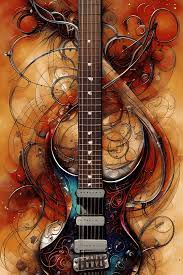 Hard Rock Guitar Pattern Style by Colorfull Jean Baptiste Monge Thomas  Kingad Karol Bak Raymond Swanley · Creative Fabrica