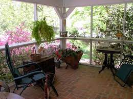 Private Screened Porch Surrounded By Azaleas Rhodos And Boxwood Screened Porch Porch Enclosures Spring Photos