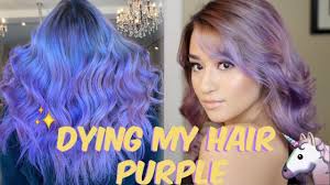 Purple hair is not a natural hue, but that does not stop beauty followers from coloring their mane to achieve this pretty look. Dying My Hair Purple How To Dye Your Own Hair Youtube