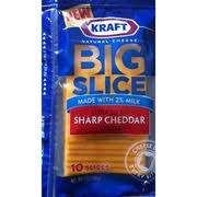 Your family's favorite cheeses are all here! Kraft Sharp Cheddar Cheese Big Slice Natural Cheese Calories Nutrition Analysis More Fooducate