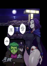 raven and beast boy (dc comics and 1 more) drawn by nisego | Danbooru