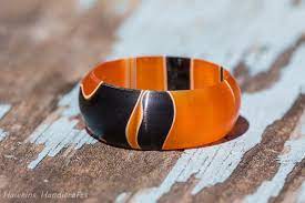 Orange And Black Acrylic Ring Resin Ring Nonconductive Ring Etsy Black Acrylic Ring Acrylic Ring Resin Ring