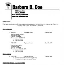 registered nurse resume nursing