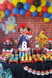 Pokemon Birthday Party Ideas Photo 1 Of 9 Pokemon Birthday Party Pokemon Party Decorations Pokemon Birthday