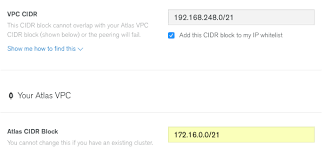 Cidr Subnet Selection For Mongodb Atlas Mongodb