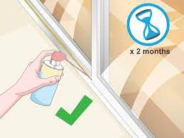 Scrub a glass shower door with a wet sponge and baking soda. 3 Ways To Clean Sliding Glass Door Tracks Wikihow