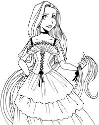 the sweet rapunzel coloring pages pdf coloringfile com