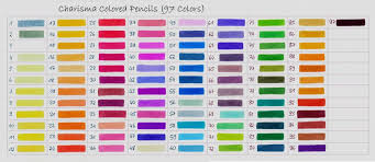 Color Chart Of The Koh I Noor Polycolor Colored Pencils 72