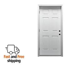 MMI DOOR 36 in. x 80 in. Right-Hand/Outswing 6-Panel Classic Primed  Fiberglass Smooth Prehung Front Door on 4-9/16 in. Frame Z0364680R - The  Home Depot