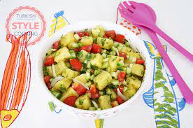 The best twice baked potatoes. Potato Salad Cake With Beet Recipe Turkish Style Cooking