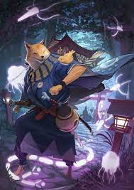 onmyoji with good company by cdkn furry art fantasy character design character art