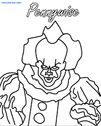 Pennywise it coloring pages how to draw for children. Pennywise Coloring Pages 100 Printable Coloring Pages