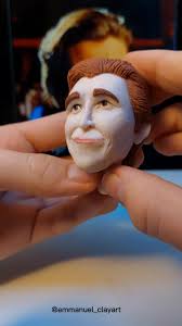 Sigma Face Clay Sculpture