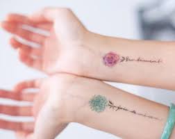 Pink Lotus Flower Temporary Tattoo Tattoo Sticker Etsy Tattoos For Daughters Fake Tattoos Friendship Tattoos