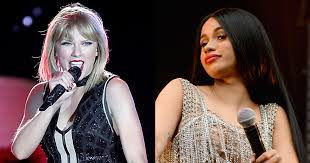 taylor swift slips from no 1 as rapper cardi b makes chart