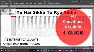 Interest Calculation In Excel In Hindi Si Simple Interest Ci Compou Simple Interest Youtube Interesting Things