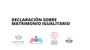 Decir sí, quiero fuera de una capital. Declaracion Sobre La Tramitacion Del Proyecto De Ley De Matrimonio Igualitario Otd Chile