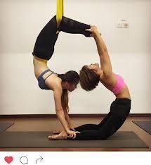 Image Result For Partner Aerial Yoga Yoga Images Aerial Yoga Partner Yoga