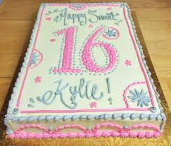 Sweet 16 Birthday Cakes For 16 Year Old Boy Sweet 16 Birthday Sheet Cake By Mueller S Bakery Birthday Sheet Cakes Sweet 16 Birthday Sweet 16 Birthday Cake