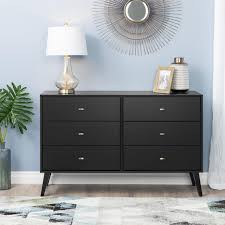 Item features beautiful wood grain, original distressed finish and patina, original label, no key but unlocked. Prepac Milo 6 Drawer Dresser White Walmart Canada