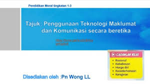 Penggunaan Teknologi Maklumat Dan Komukasi Secara Berhemah Ting 1 3 Pages 1 6 Text Version Anyflip