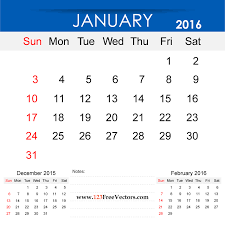 It can be customized with your daily schedule, allowing you to keep track of important events for the day. January 2016 Calendar Printable