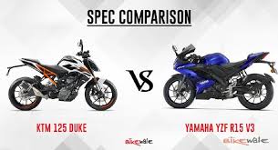 After aprilia, r15 v2.0 is the most expensive motorcycle available in the country as well till now where the price of the. Bikewale On Twitter India Ktm 125 Duke Vs India Yamaha Yzf R15 V3 Speccomparison Https T Co 9zmd7imqfr