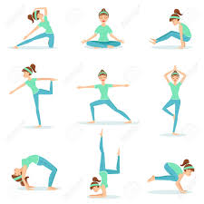 Check spelling or type a new query. Girl In Blue Training Clothes Demonstrating Yoga Postures Set Royalty Free Cliparts Vectors And Stock Illustration Image 67199504