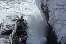 Watch This Thunder Hole In Winter In Slow Motion
