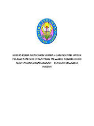 1.0 tujuan kertas kerja ini dikemukakan kepada pihak tuan adalah untuk mendapatkan pertimbangan dan sumbangan dengan tujuan berikut: Kertas Kerja Memohon Sumbangan Insentif
