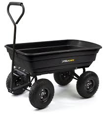 How to get garden wagon's recipe. Gorilla Carts Gor200b Poly Garden Dump Cart With Steel Frame And 10 Inch Pneumatic Tires Buy Tech Zone