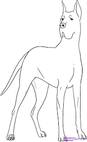 Dog Great Dane Colouring Pages Page 2 Watercolor Dog Dog Paintings Great Dane