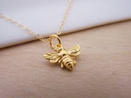 Tiny Bumble Bee 14k Gold Filled Necklace Minimalist Etsy In 2021 Black Gold Jewelry Dainty Necklace Bumble Bee Necklace
