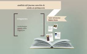 Análisis literario del poema la canción. Analisis Del Poema Cancion De Otono En Primavera By Miguel Jara Pradenas