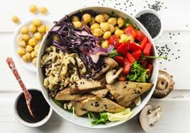 Buddha Bowl Mit Tofu Und Wildreis Rezept Rezept Rezepte Tofu Wildreis