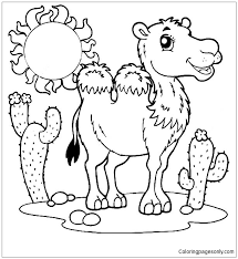 I may make a small commission. A Wild Desert Bactria Camel Coloring Pages Nature Seasons Coloring Pages Free Printable Coloring Pages Online