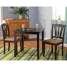 Metropolitan 3 Piece Dining Set Multiple Finishes Walmart Com Nook Dining Set Small Kitchen Table Sets Breakfast Nook Dining Set