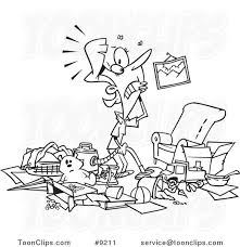 New users enjoy 60% off. Cartoon Black And White Line Drawing Of A Lady With A Messy Living Room 9211 By Ron Leishman
