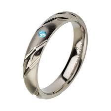 Aquamarine Titanium Wedding Band Womens Titanium Rings Woman Etsy Titanium Rings Women Titanium Engagement Rings Titanium Wedding Band