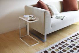 A Side Table That Can Also Wrap Under And Over Your Couch Yamazaki Frame Accent Table Yamazakih White Side Tables Storage Furniture Living Room Table Frame