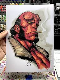 Twitter Hellboy Art Tattoo Style Art Amazing Art Painting
