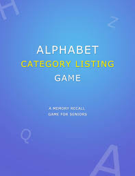 Memory games can help to provide a cognitive challenge and they can also be fun! Alphabet Category Listing Game Anti Memory Loss Game For Senior Citizens Simple Elderly Activities And Puzzle Book For Improved Recall Of Memories And Increased Cognitive Impairment Swan Zoe 9798694656597 Amazon Com Books