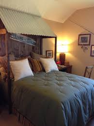 Camping Fishing Theme Easy And Budget Friendly Roofing Tin Post 2 2x4 Wood And Computer For Signs Or Bedroom Themes Fishing Bedroom Space Themed Bedroom