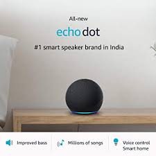 The speaker is compact and handy. All New Echo Dot 4th Gen 1 Smart Speaker Brand In India With Alexa Black Amazon In Amazon Devices Accessories