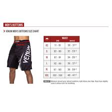 Size Chart For Venum Fight Shorts Combosports Fight
